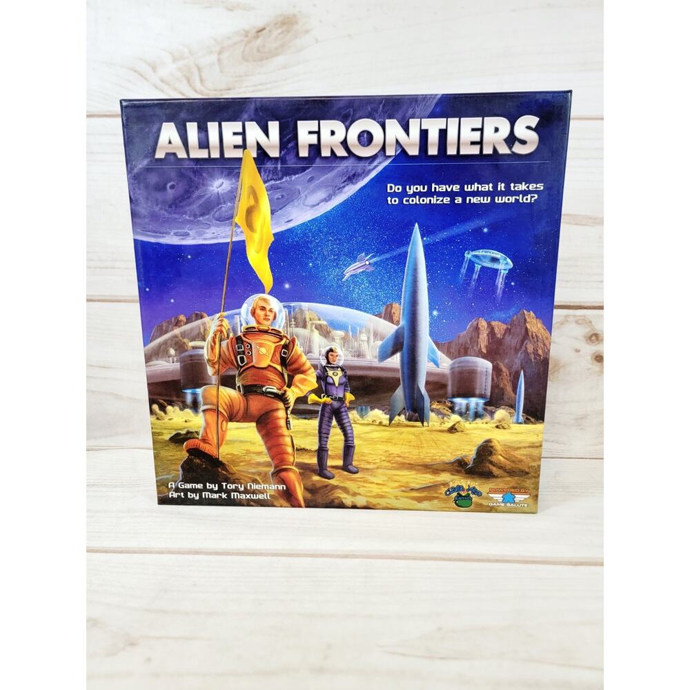 Alien Frontiers Space Board Game Big Box Game Salute Plus Extras, Opened Box